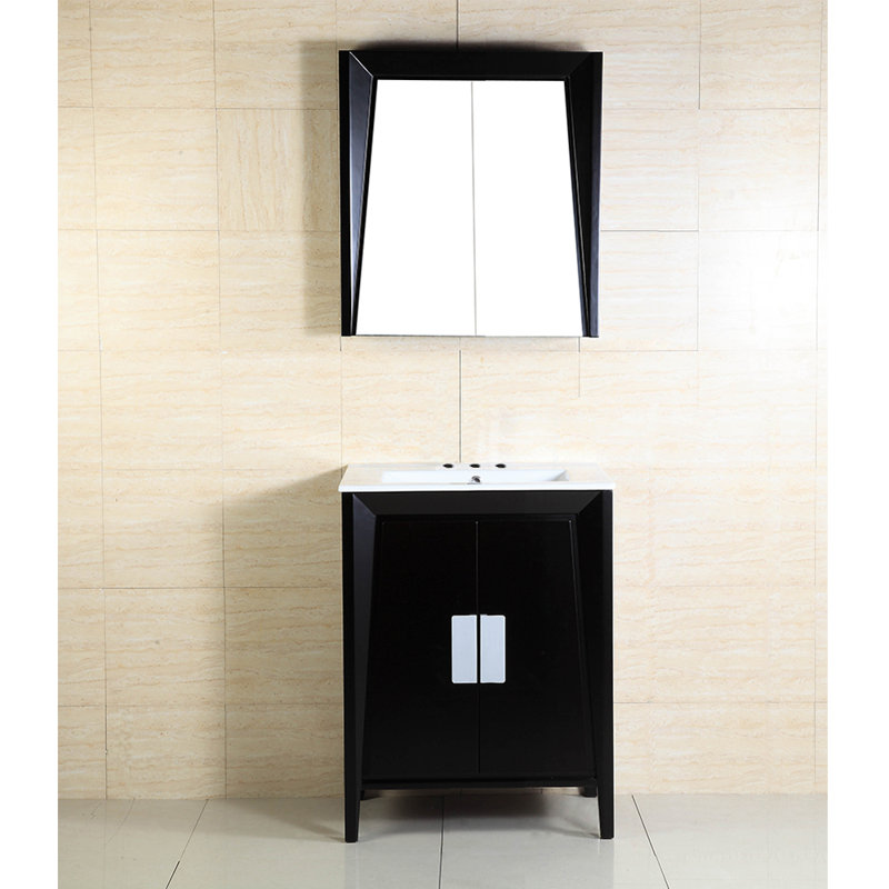 Ensemble de meuble-lavabo en bois à évier simple 24 po