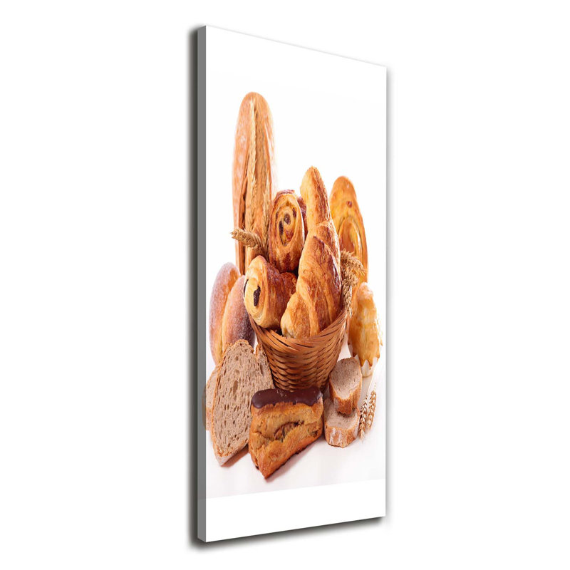 Bread In A Basket - Wrapped Canvas Print