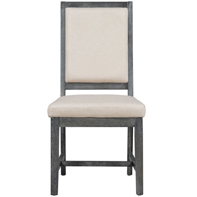 4 chaises rembourrées - Beige + noir pour l'espace de vie. Style élégant, structure robuste, salle à manger confortable et confortable (4 chaises)