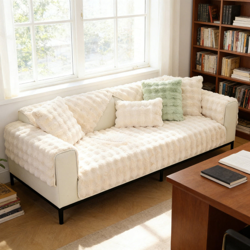 Sofa Cushions For Fall And Winter Thickened Sofa Cushions Thick Warm Cozy Sofa Cover Puffy Throw Blanket Cover For Couch Sofa Bed
