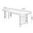 Nut-brown+Black Rectangular Solid Wood Dining Table-189984134