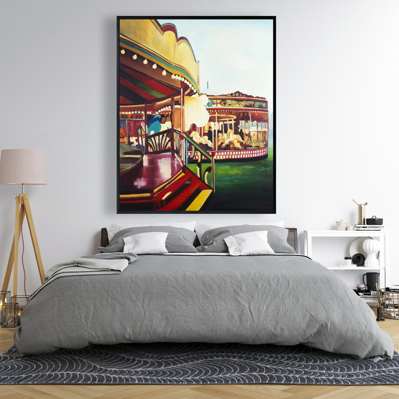Carousel in a Carnaval | Hobbies Bedroom Framed Canvas Decor