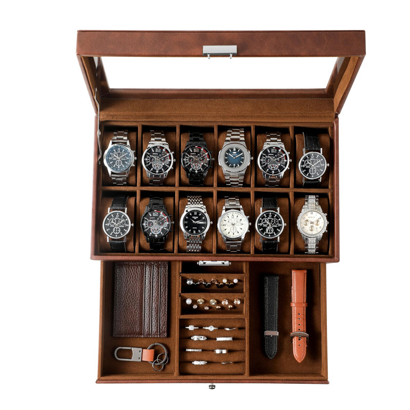 Leather Watch Box +, Brown