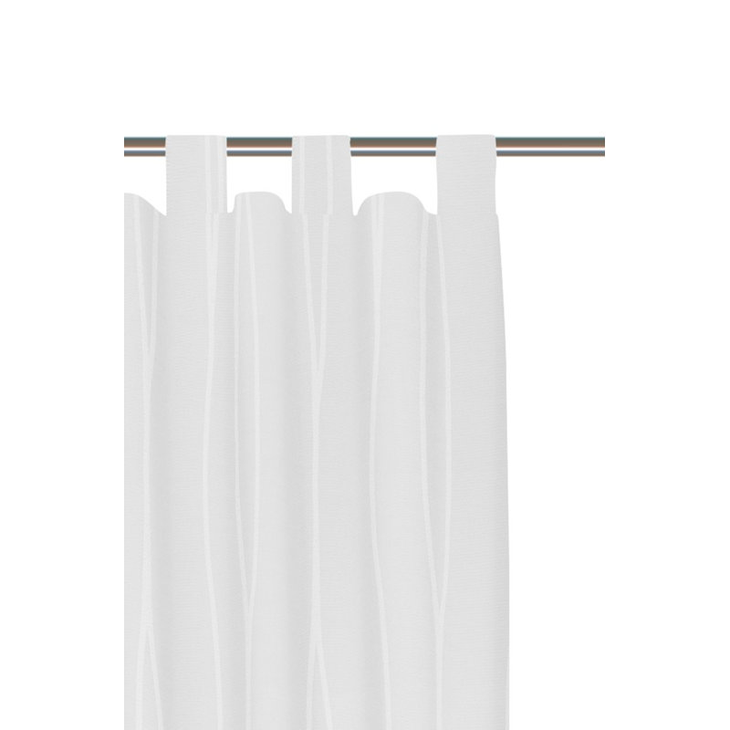 Cassian Room Darkening Curtain Single Panel, White, 135 W x 245 D cm