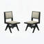 Ensemble de 2 chaises de salle à manger contemporaines rembourrées en tissu