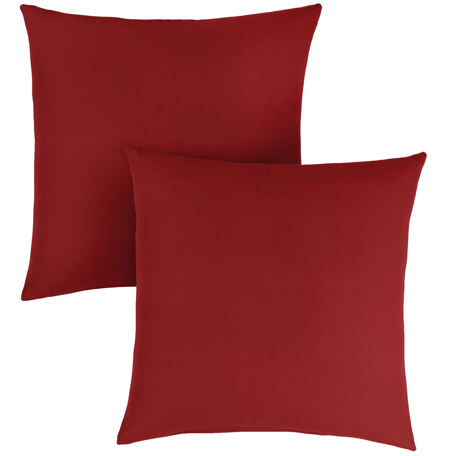 Ashish Outdoor Sunbrella Rectangular Pillow Cover & Insert, Square 20", Sunbrella - Canvas Jockey Red