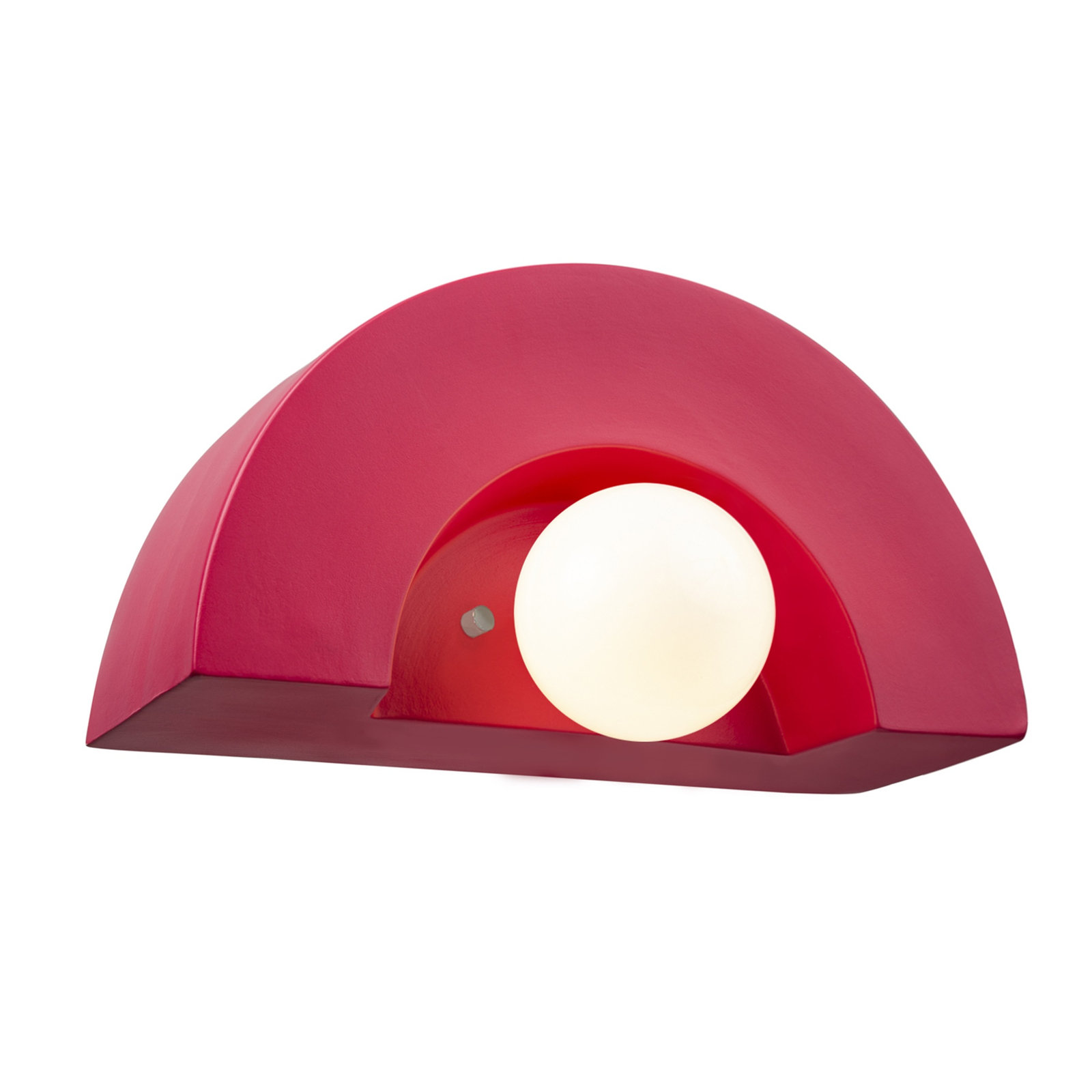 Payam Single Light Dimmable Demilune Sconce, Cerise