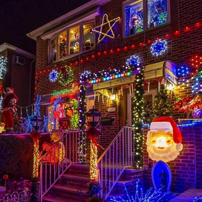 65.67Ft 200 Led Color Changing Christmas String Lights, 11 Modes, Warm White & Multicolor, Remote, Outdoor