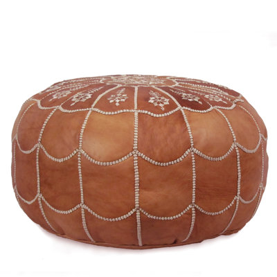 Leather Pouf