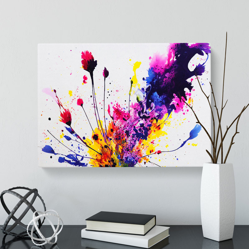 Flower Splash Vol.5 Abstract - Wrapped Canvas
