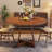 Round Dining Table for 4, 39.4" Farmhouse Style Dining Table with Wooden Reinforced Base, Suitable for Kitchen, Living Room, Walnut