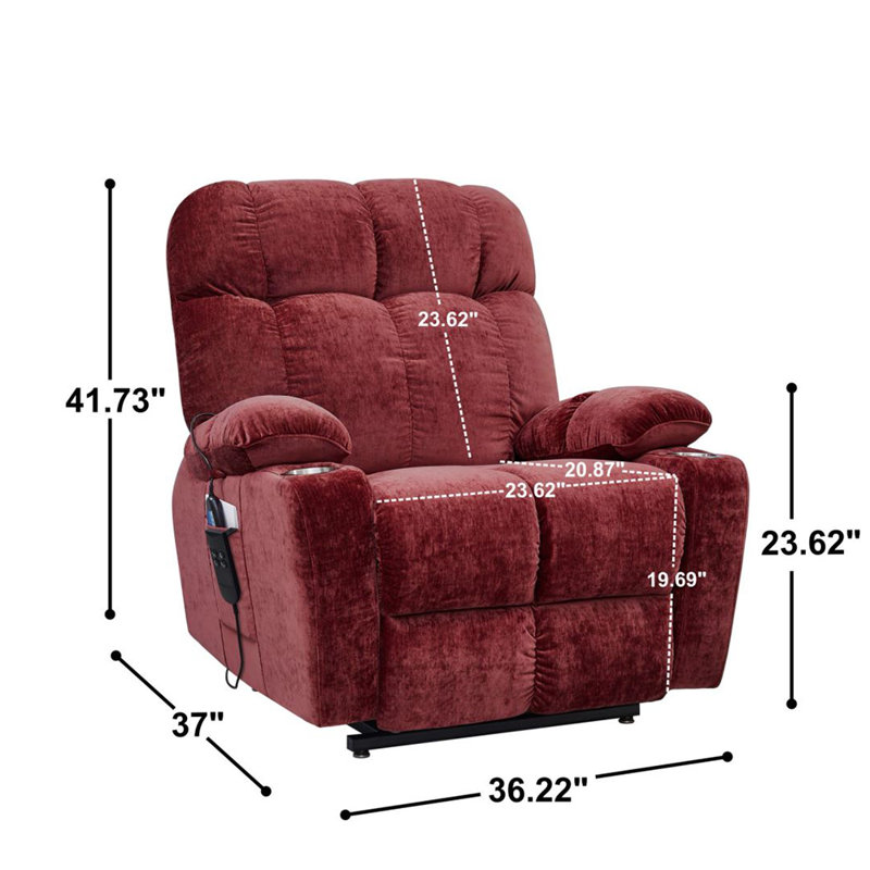 Marilynne Massage Chair, Red Fabric
