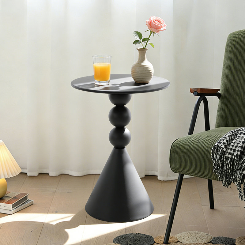 Petite table de bout, table d'appoint, Noir