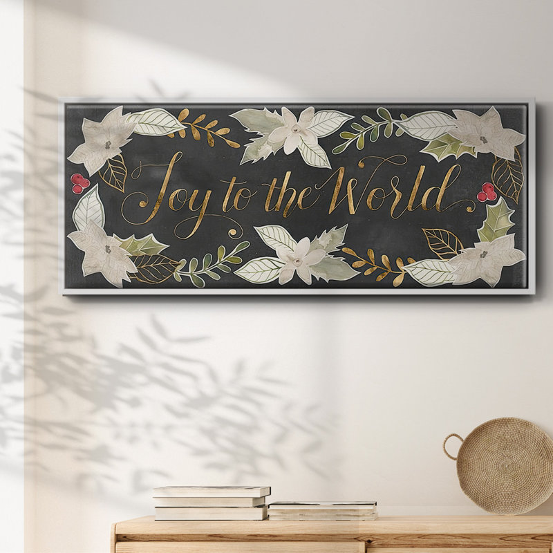 Gilded Christmas Collection D- Framed Canvas