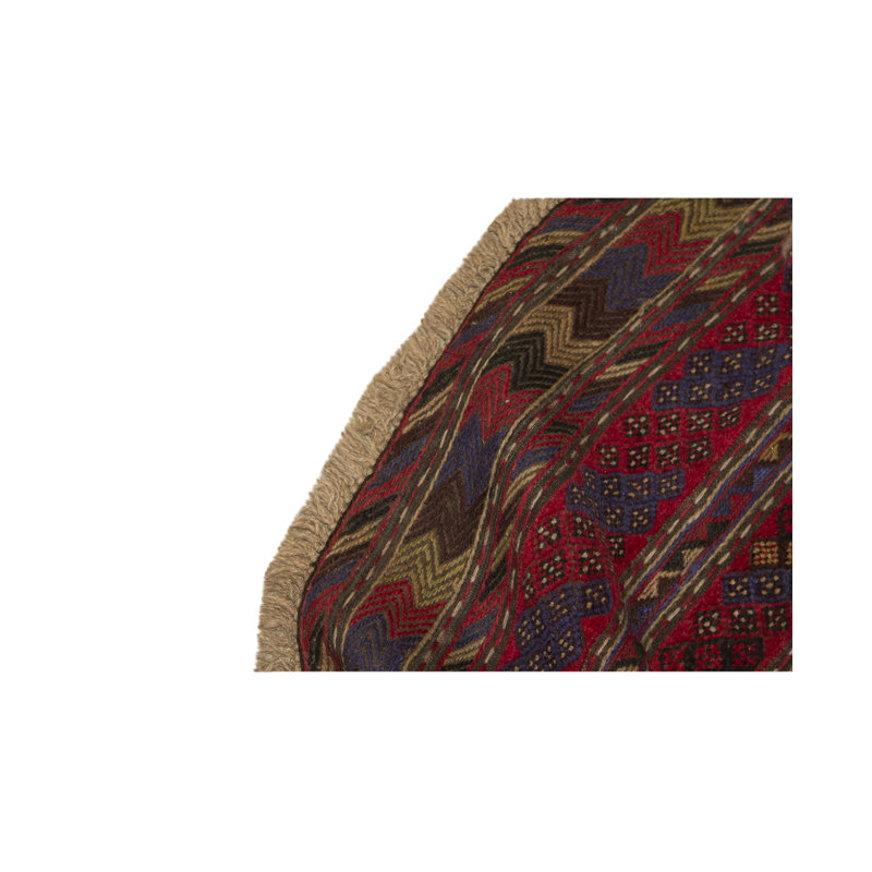 Hand-Knotted High-Quality Red/Blue/Brown Area Rug