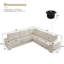 Canapé modulaire en velours côtelé avec rangement et ports USB Daoudiate-113430916
