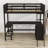 Wood Loft Bed With Desk And Shelves-1212498763-1212498772