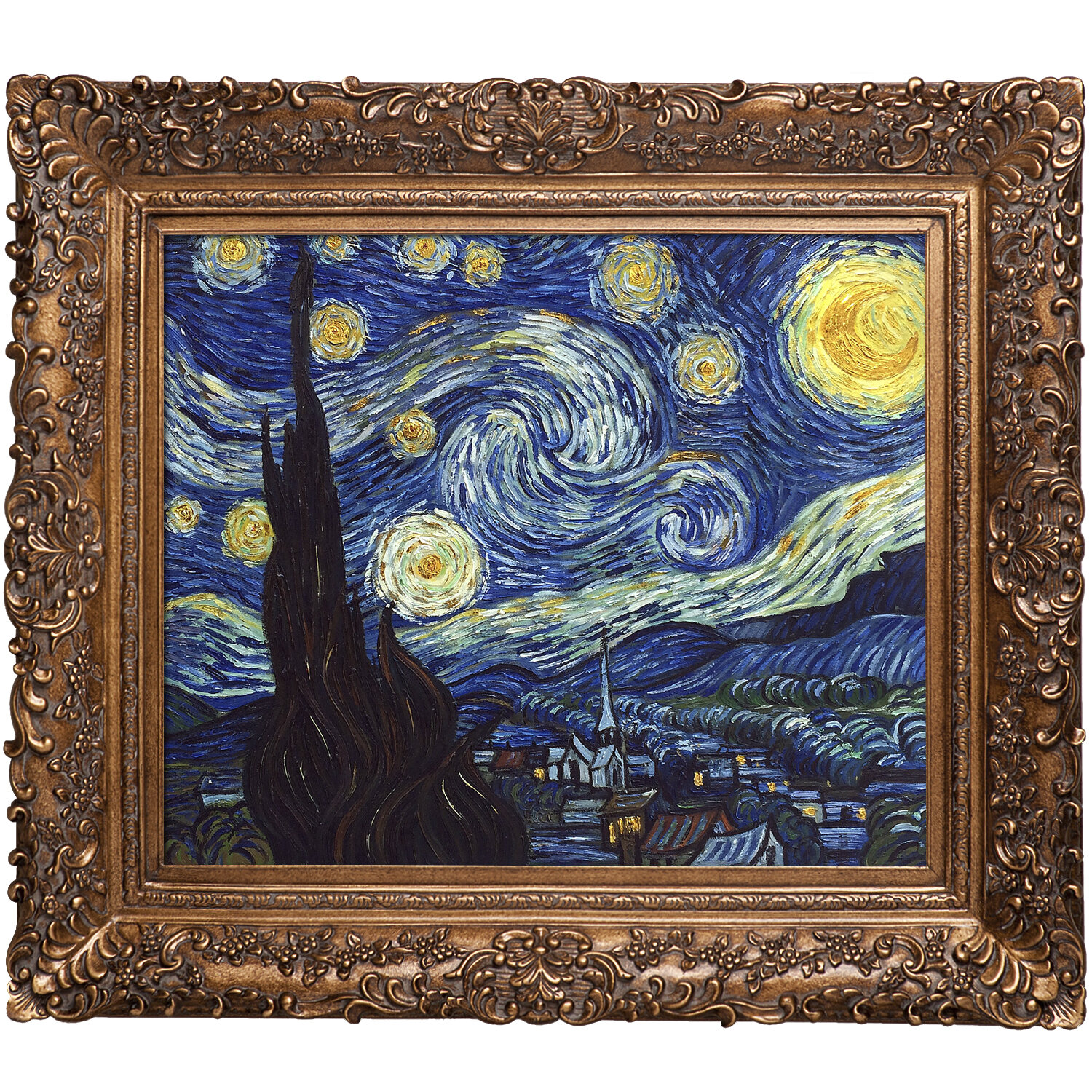  wall26 - Starry Night by Vincent Van Gogh - Framed