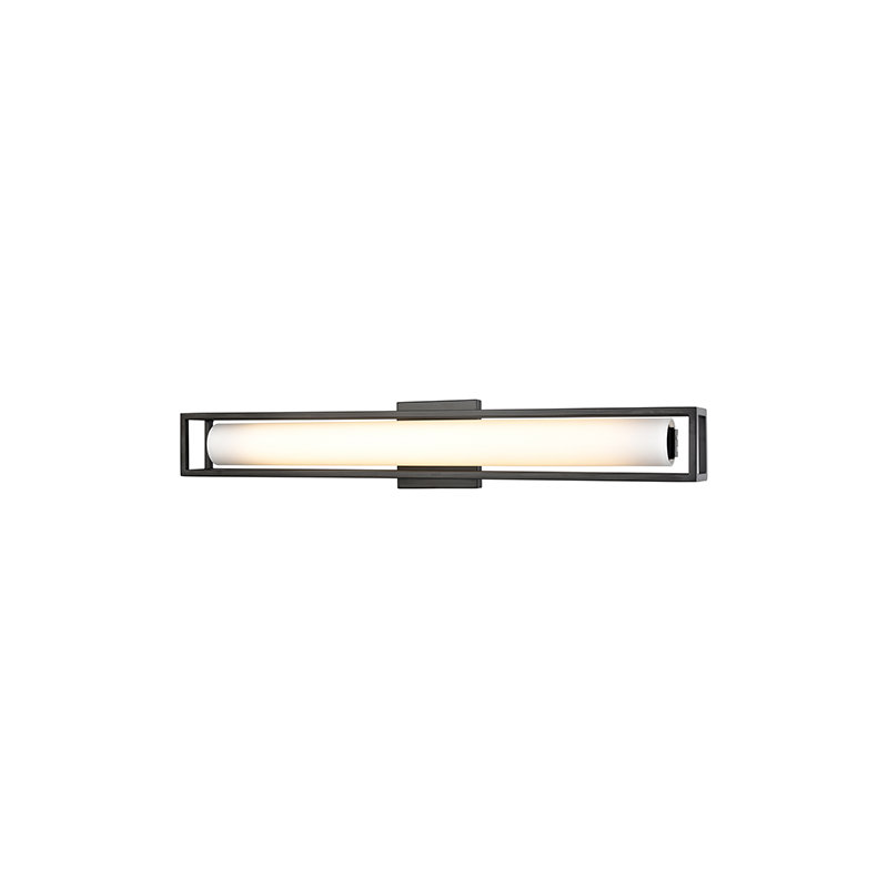 Lochwood 1 - Light Bath Sconce, 27" H x 4.75" W x 3.5" D, Black