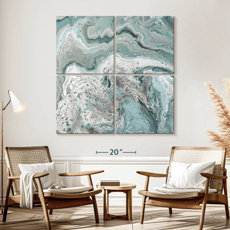 Avery Deep Teal Sea, 57" H x 57" W