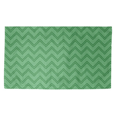 Tapis vert à motif de chevrons Stephenie