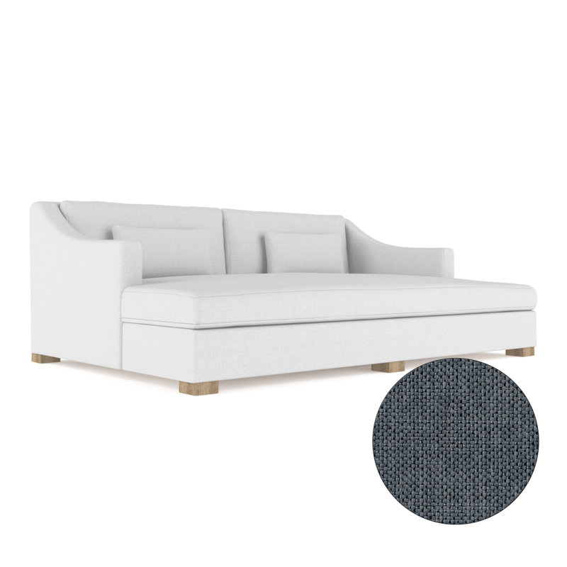 Crosby Slope Arm Daybed, Vintage Leather Blanc, Weathered