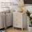 Elegant 3-Drawer Nightstand With Gold Leaf Handles-1019222775