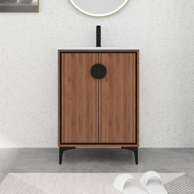 Meuble-lavabo simple 24 po avec plateau Destan