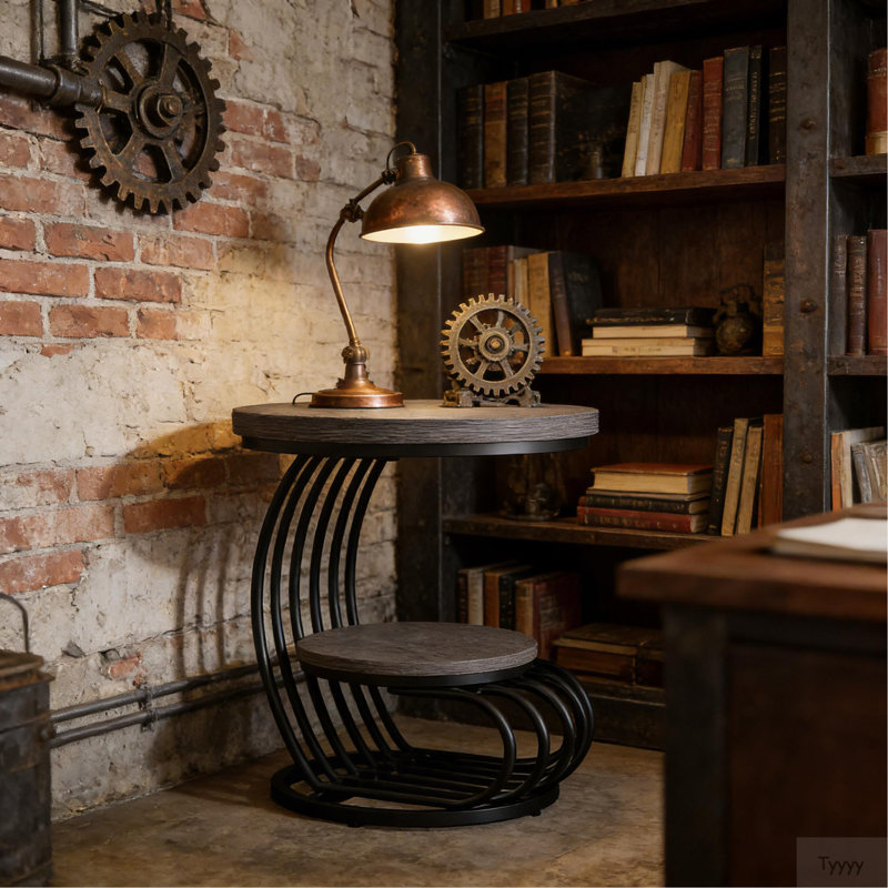 2 Tiers Couch Table,Round Side Table,End Table