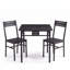 Ensemble table et chaises pour 2 personnes – Table de cuisine carrée compacte 3 pièces-1632173463-1632173465