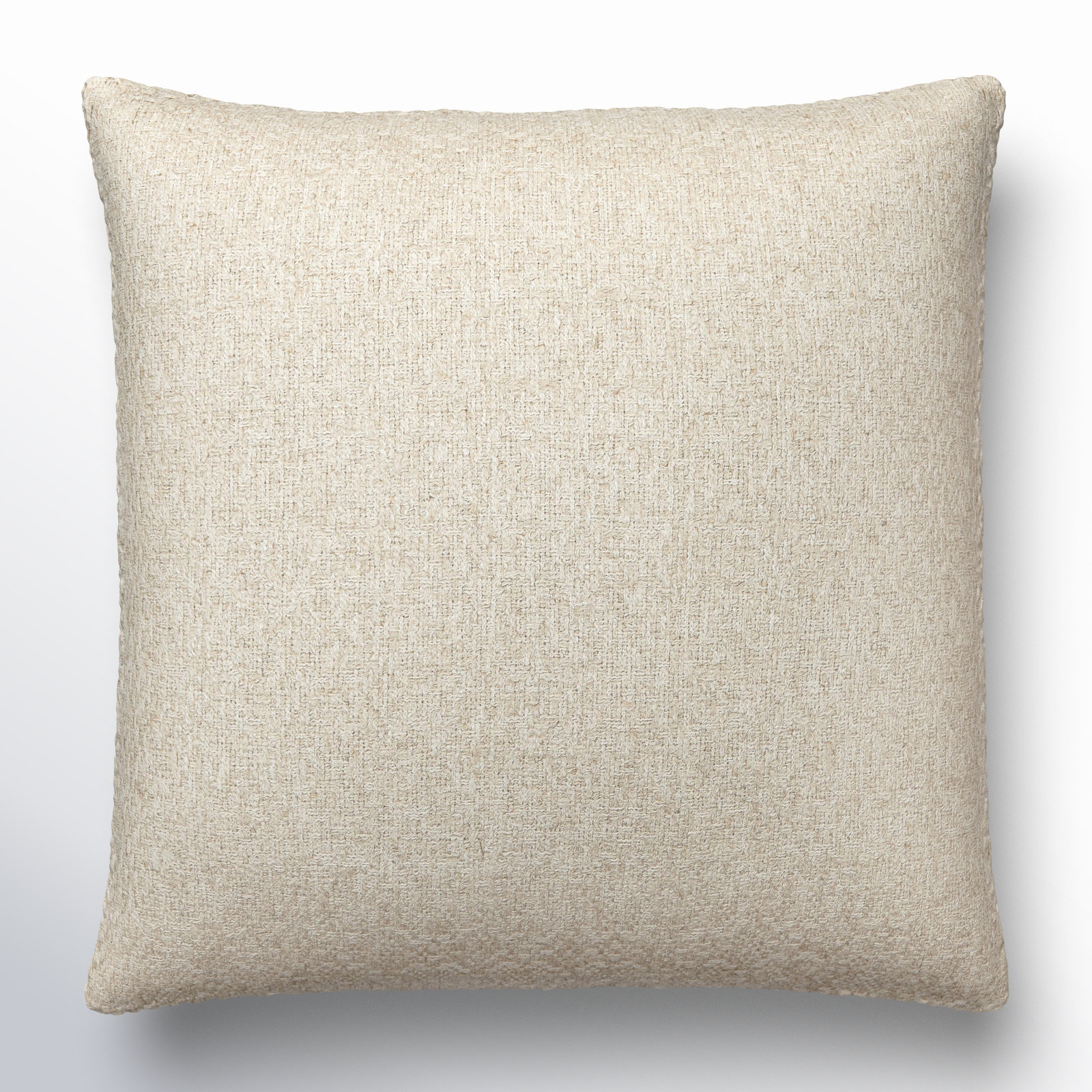 Alcona Throw Pillow, 18"H x 18"W, Pillow Cover Only - No Insert, Beige