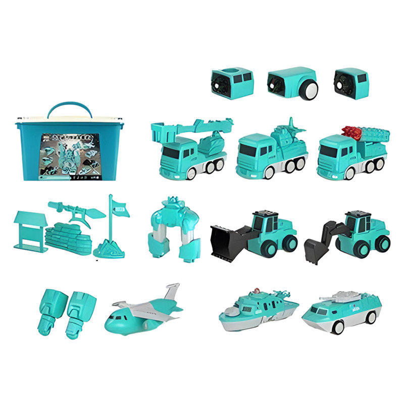 difformité difformité Magnétique Transformateur Voiture Assemblé Jouets Transformant Robot Ensemble De Jouets Pour Garçons 6 En 1 Magnétique Camions De Construction Transformateur Robot