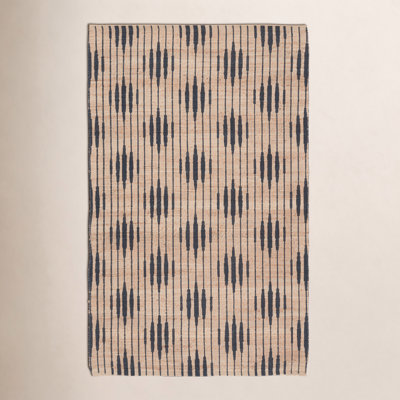 Arabela Brown Black Hand-Woven Jute Rug