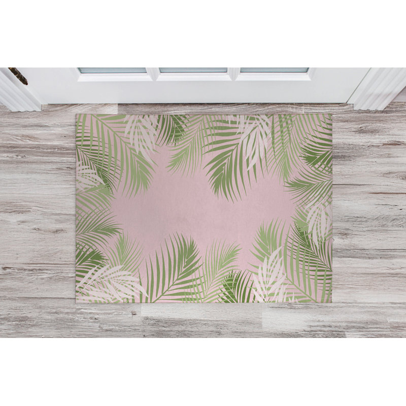 Paillasson Waving Palm Indooor, L 36 po x L 60 po, Rose