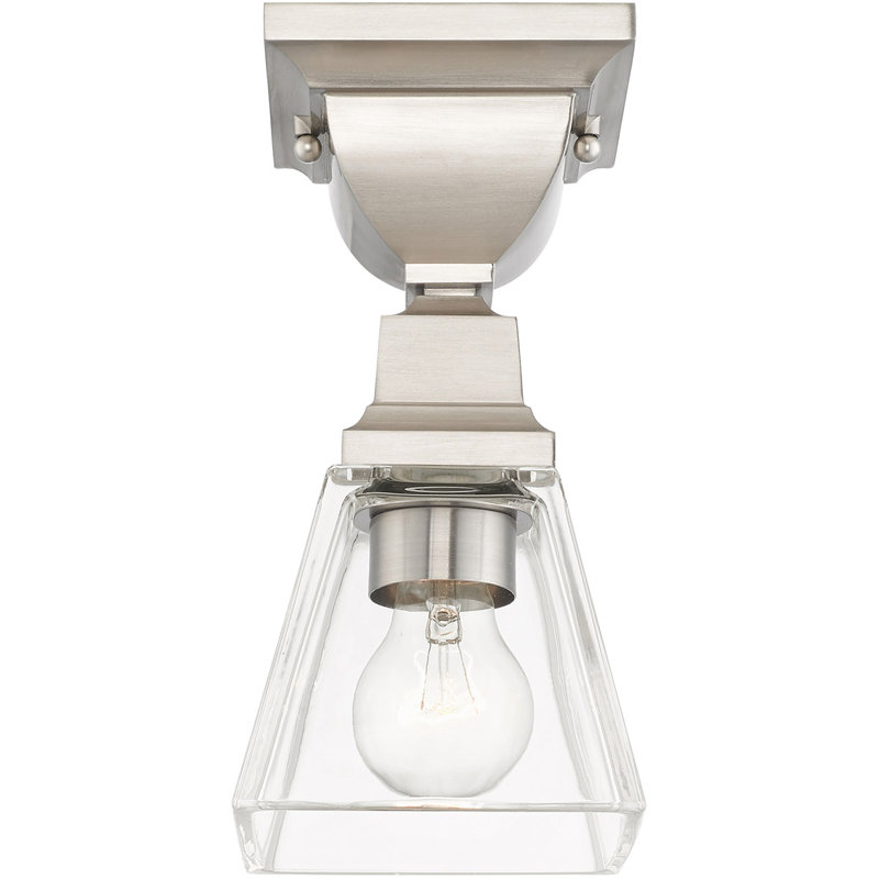 Plafonnier encastré 1 lumière 4,875 po Ardelia, Nickel brossé