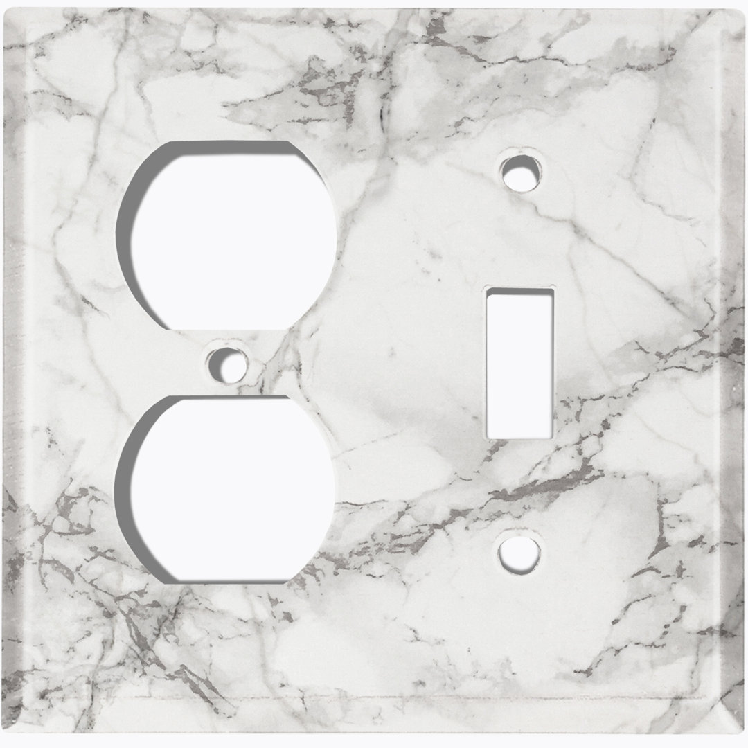 Patterned 2 - Gang Standard Combination Wall Plate WorldAcc