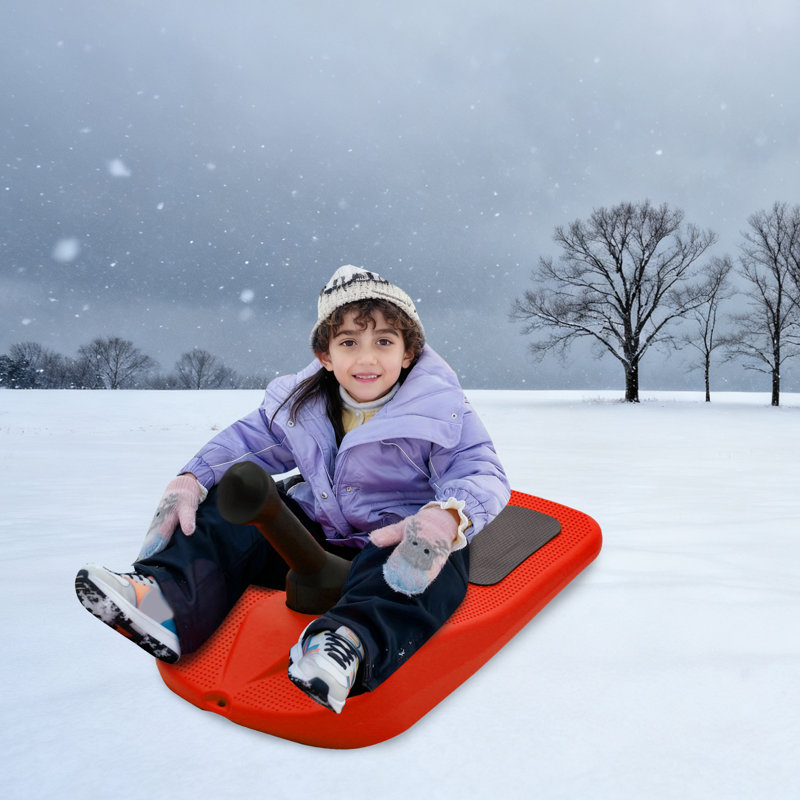 Sledding Snowboard For Winter Fun, Red