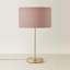 Dadiva Brushed Chrome Stem Table Lamp with Velvet Reni Shade-412353859-412353863-412353856