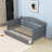 Twin Wooden Daybed with Arched Silhouette and Storage Drawers-1099787279