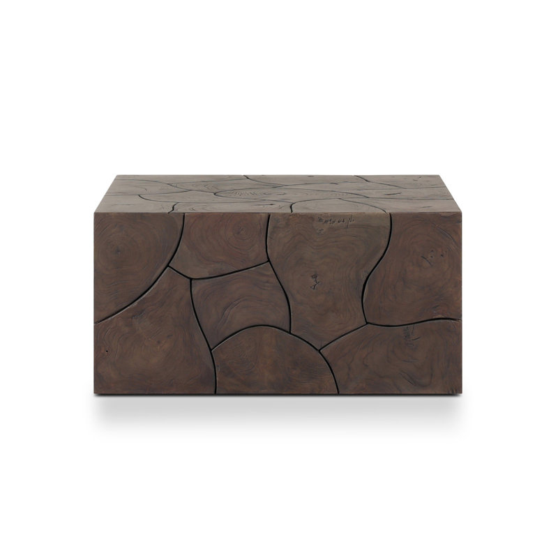 Providence Solid Wood Coffee Table, Stained Saddle Brown