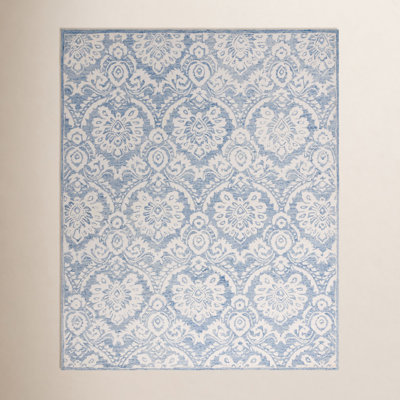 Tansy Blue Ivory Hand-Tufted Wool Rug