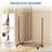 Rolling Clothes Rack Extendable Garment Stand for Hanging Clothes