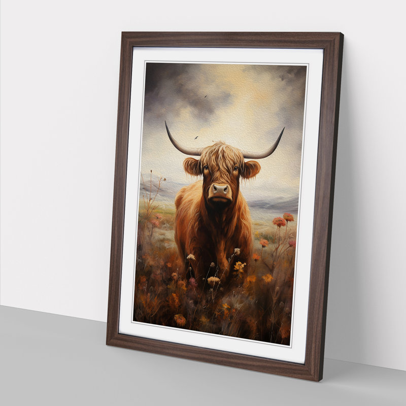Highland Cow Romanticism No.2 - Framed Print