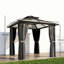 Outsunny 2.5 x 2.5 m Outdoor Hardtop Gazebo Canopy w/Metal Frame Dark Grey