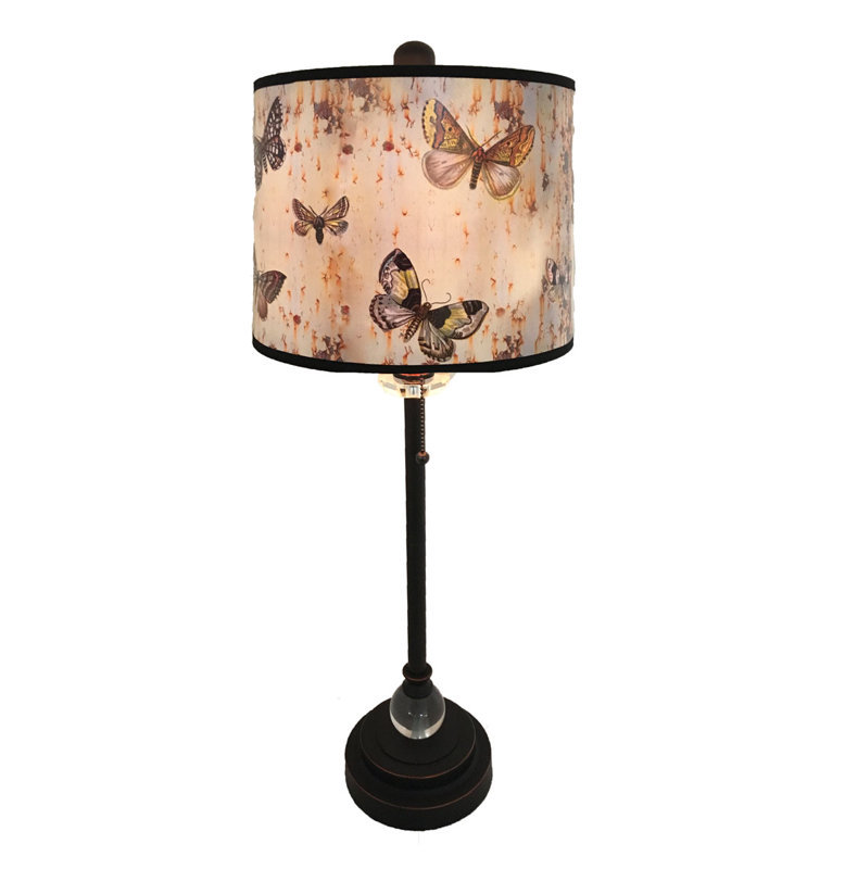 Crystal Buffet Lamp, Bronze