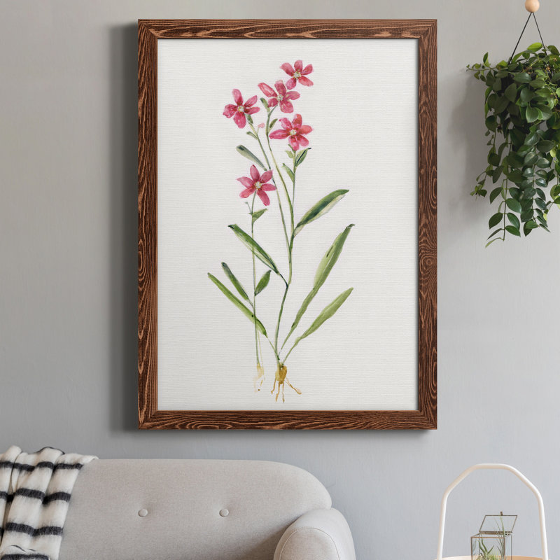 Toile encadrée délicate rose II - de qualité supérieure - prête à être accrochée, Érable, H 24 po x l 18 po x P 1,5 po