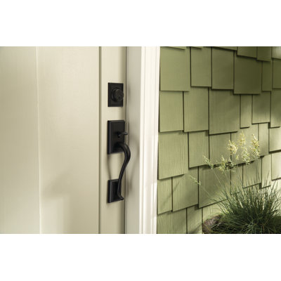 Addison Handleset with Deadbolt and Door Lever and Rosette