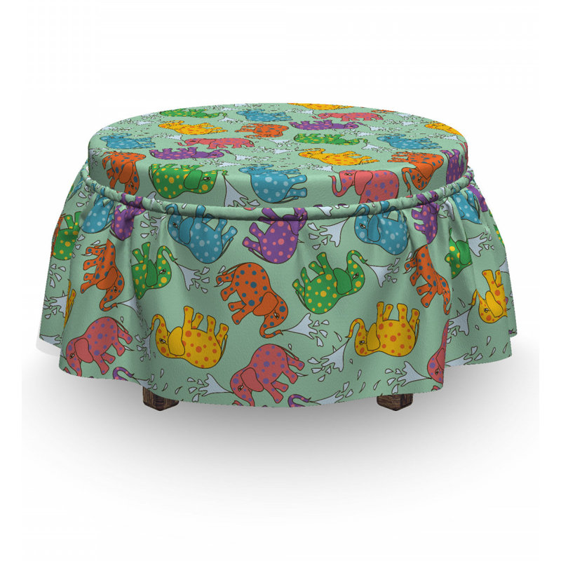 Housse pour repose-pieds à coussins carrés, Motif 3