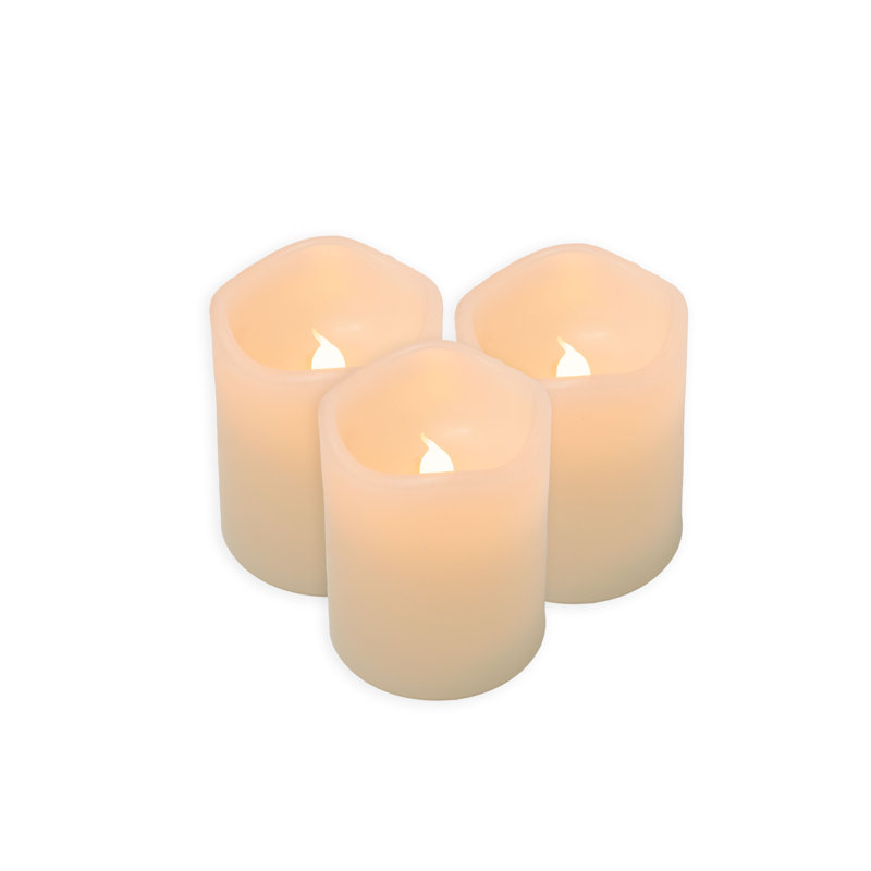 Bougie DEL sans flamme sans parfum, H 3,5 po x l 2 po x P 2 po