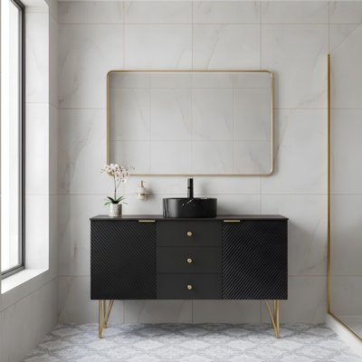 Meuble-lavabo 48 po avec vasque en céramique